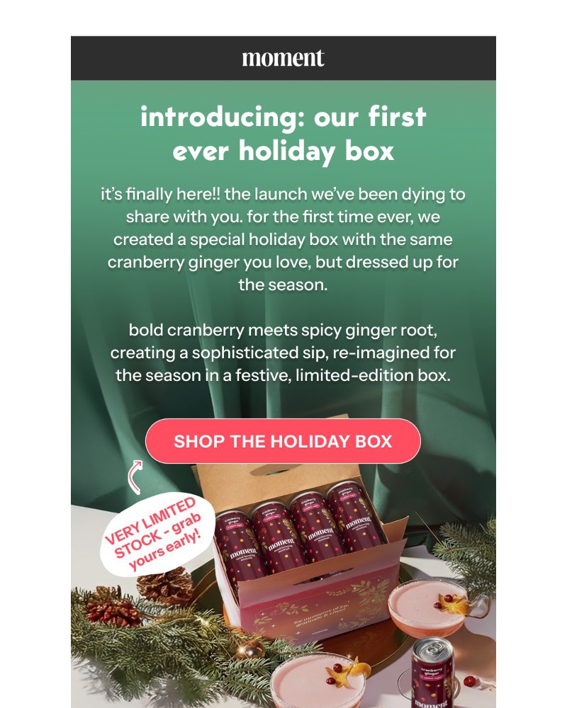 Screenshot of email sent to a Moment Newsletter subscriber