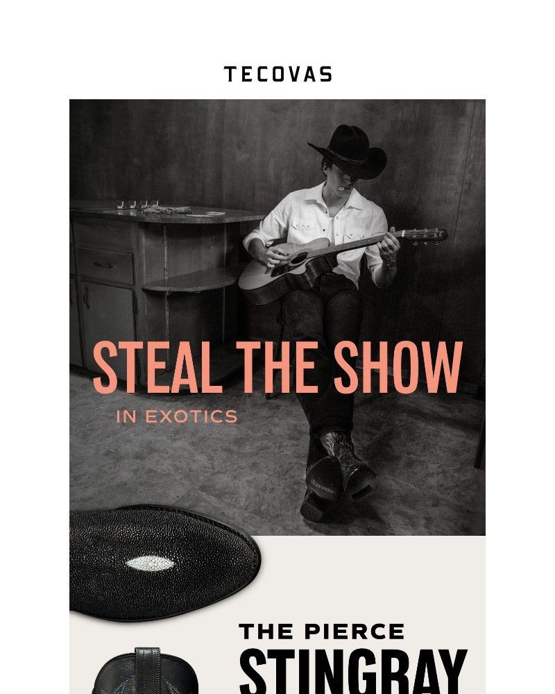 Screenshot of email sent to a Tecovas Newsletter subscriber