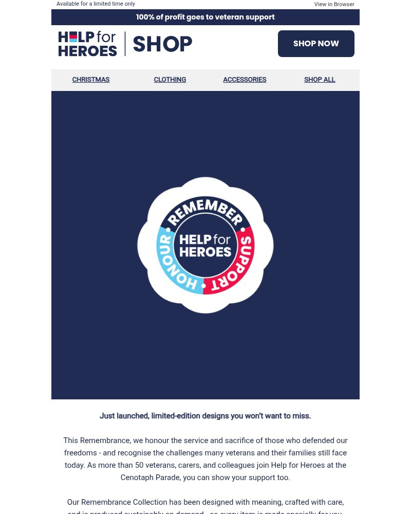 Screenshot of email with subject /media/emails/limited-edition-remembrance-collection-now-available-4bd6f1-cropped-f9b040c6.jpg