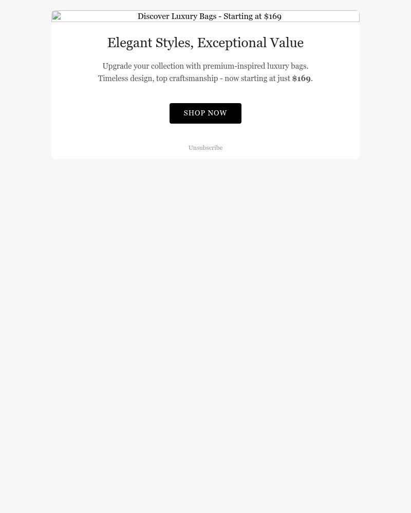 Screenshot of email sent to a Bath & Body Works Newsletter subscriber