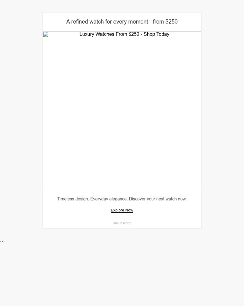 Screenshot of email with subject /media/emails/limited-time-offer-premium-timepieces-from-250-53b83e-cropped-9f6c4e28.jpg