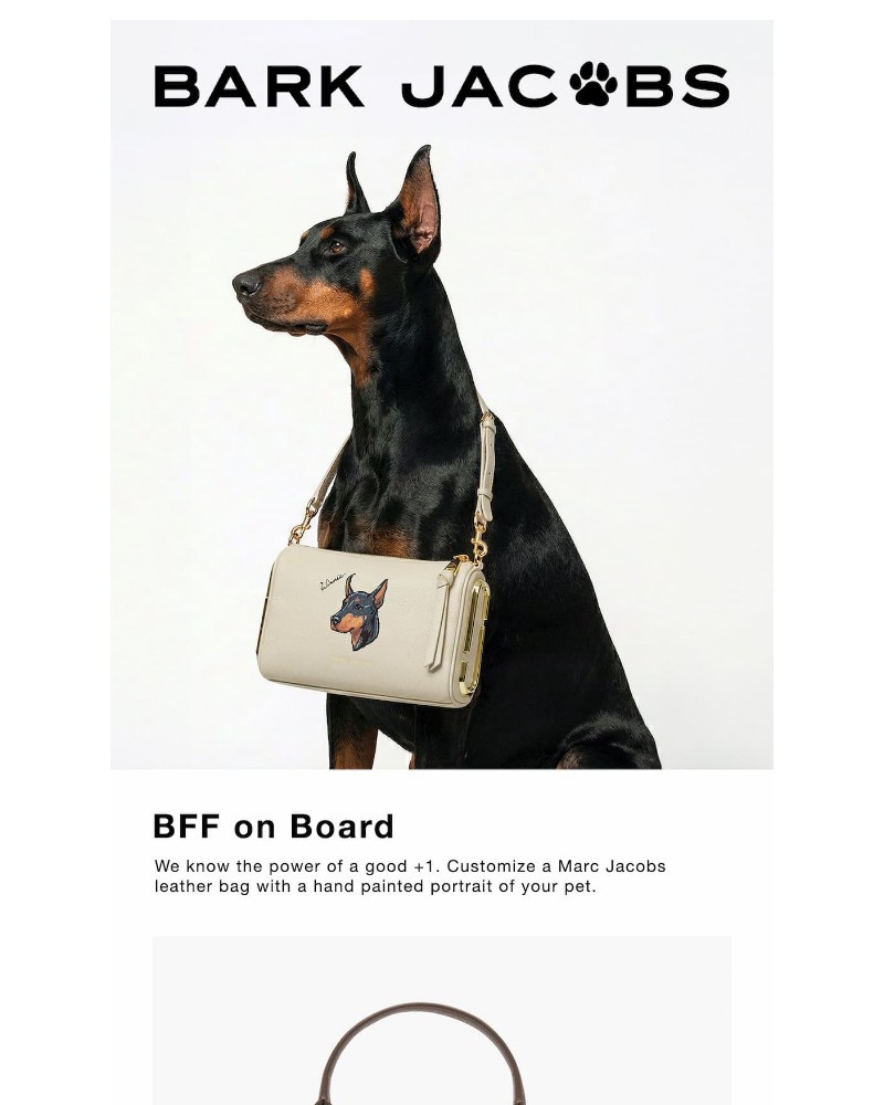 Screenshot of email sent to a Marc Jacobs Newsletter subscriber