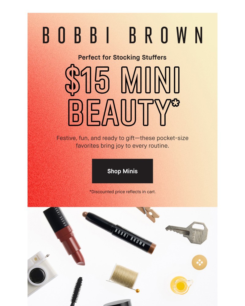 Screenshot of email sent to a Bobbi Brown Newsletter subscriber