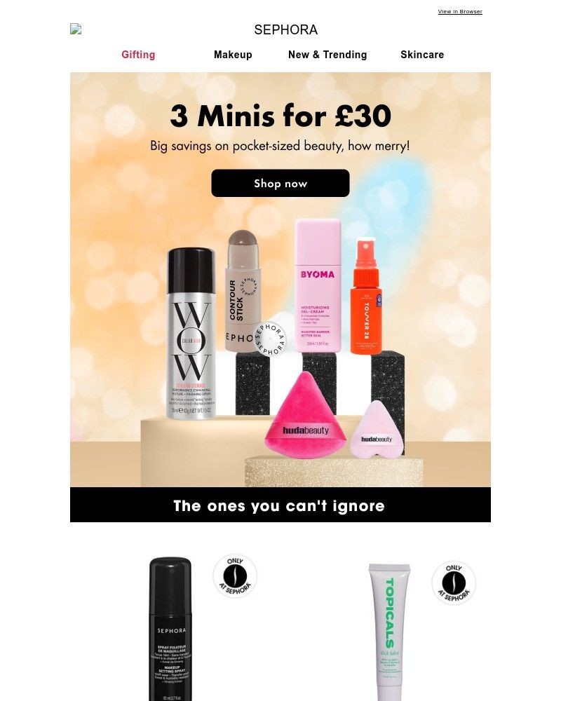 Screenshot of email sent to a Feelunique Newsletter subscriber