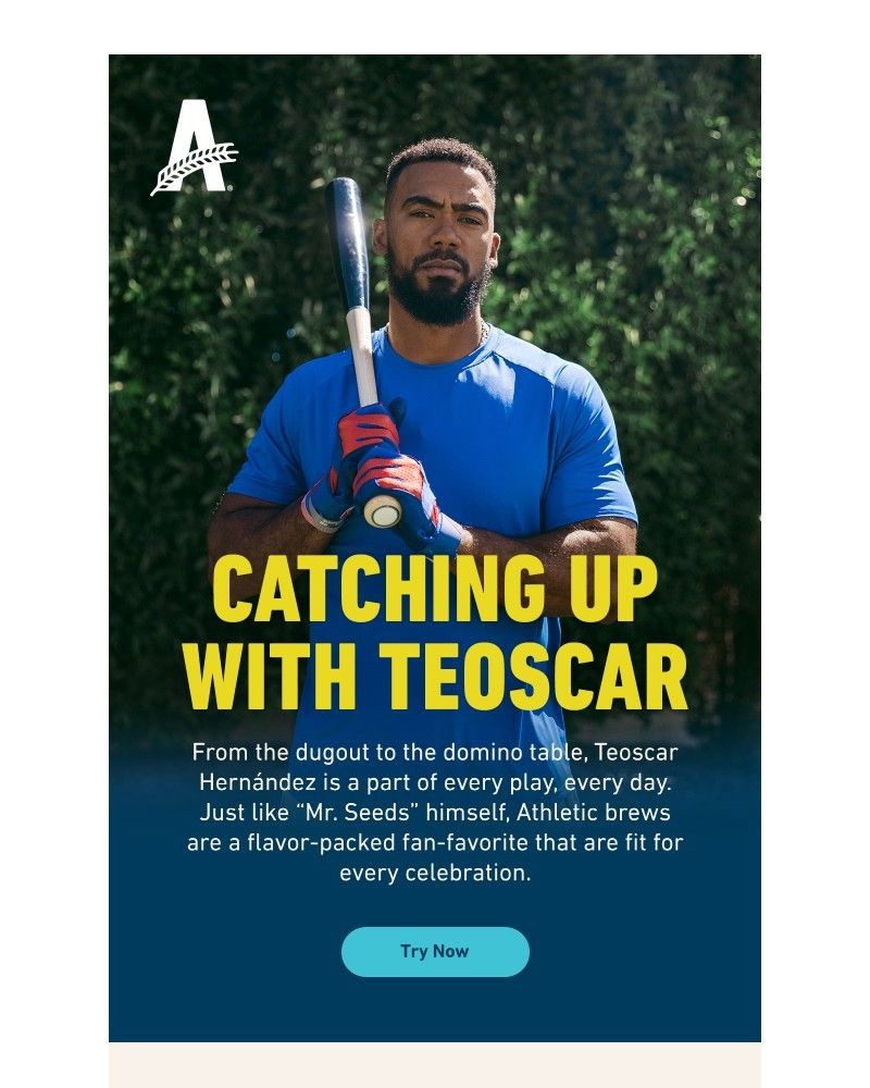 Screenshot of email sent to a Athletic Brewing Newsletter subscriber