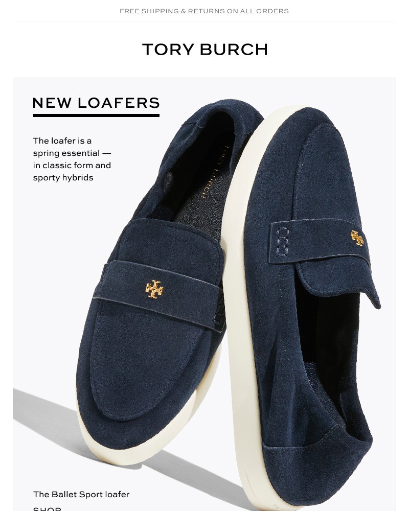 Screenshot of email sent to a Tory Burch Newsletter subscriber