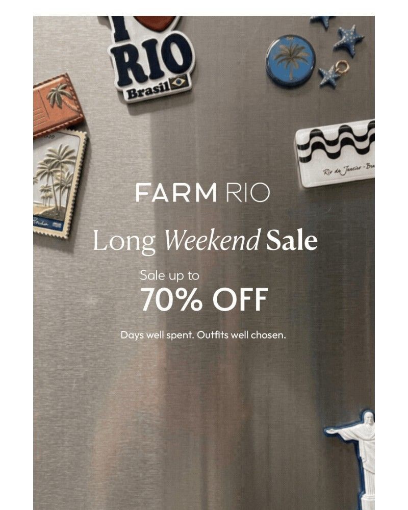 Screenshot of email sent to a Farm Rio Newsletter subscriber