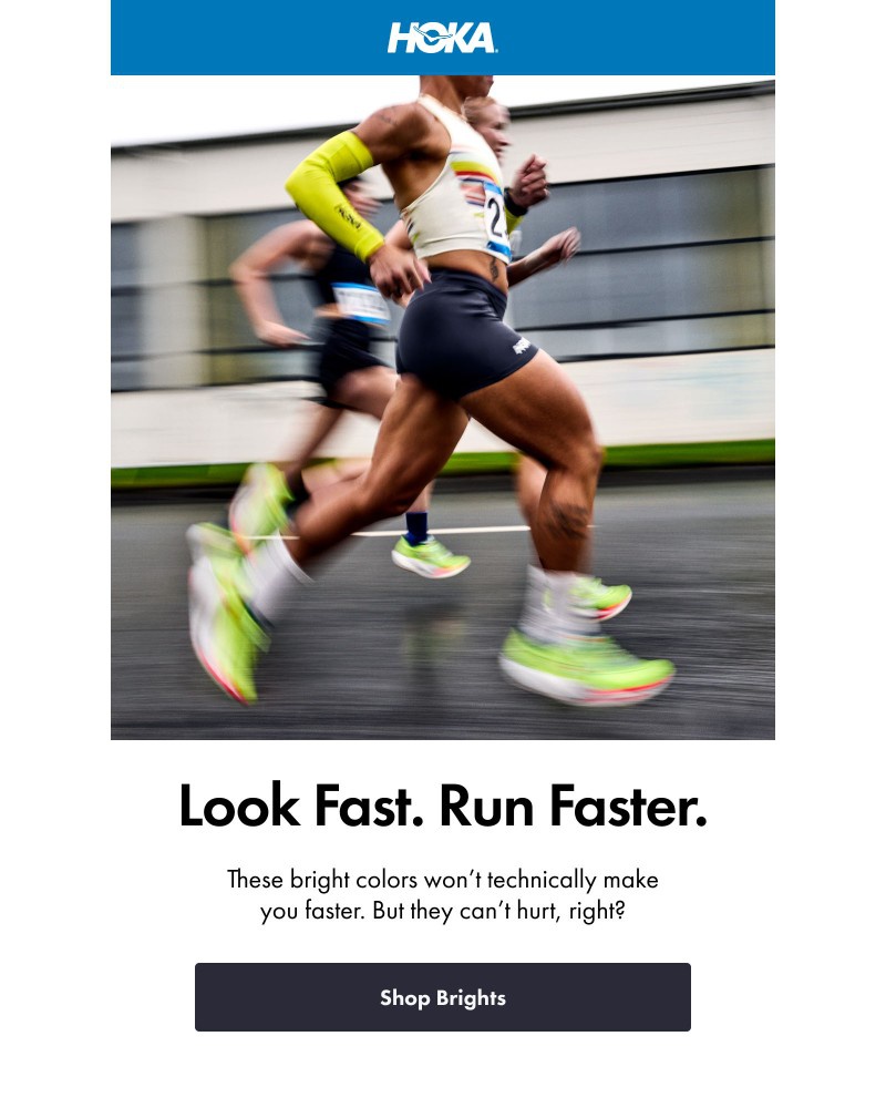Screenshot of email sent to a Hoka Newsletter subscriber