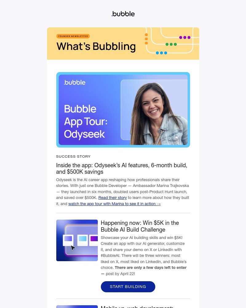 Screenshot of email with subject /media/emails/look-inside-the-ai-powered-bubble-app-that-saved-its-founders-500k-8c2e01-cropped_gxt2v0g.jpg