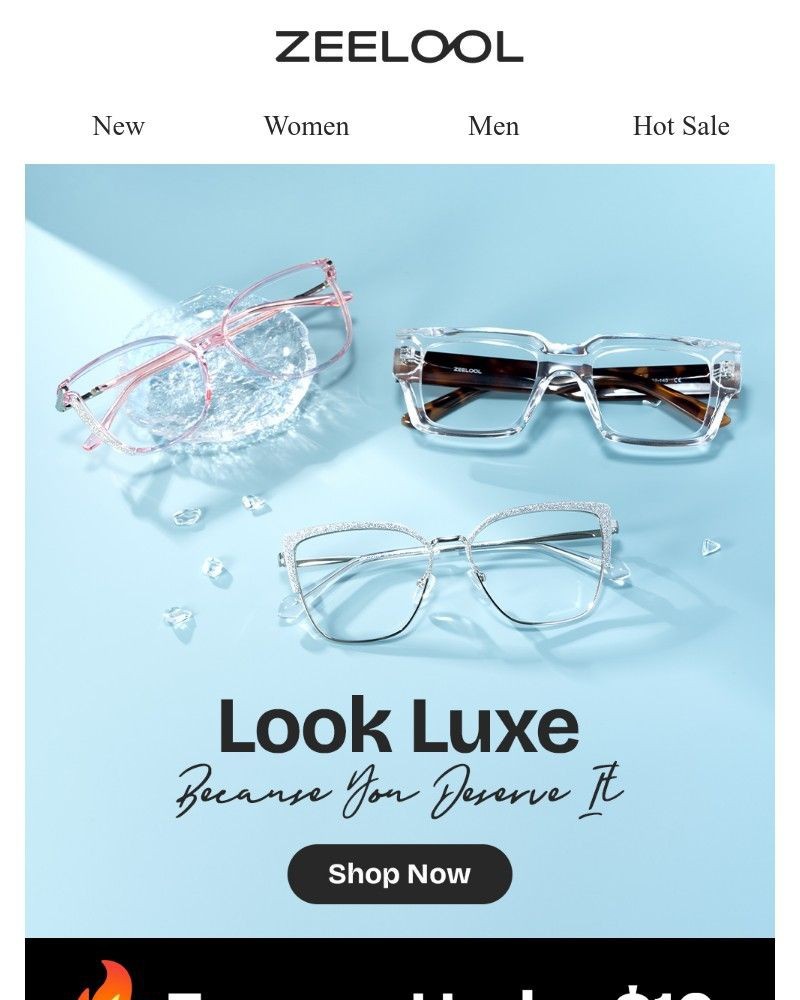 Screenshot of email sent to a Zeelool Newsletter subscriber