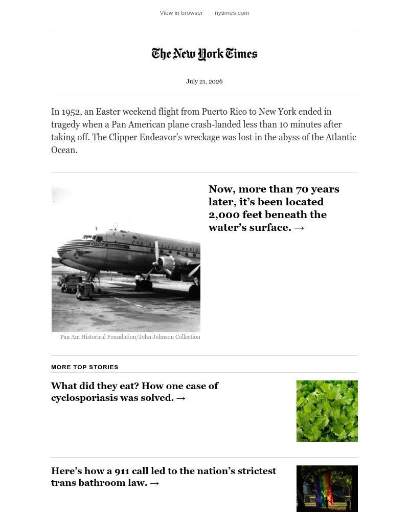 Screenshot of email with subject /media/emails/lost-at-sea-the-pan-am-clipper-endeavor-is-found-after-over-70-years-469e88-cropp_mghMgk4.jpg