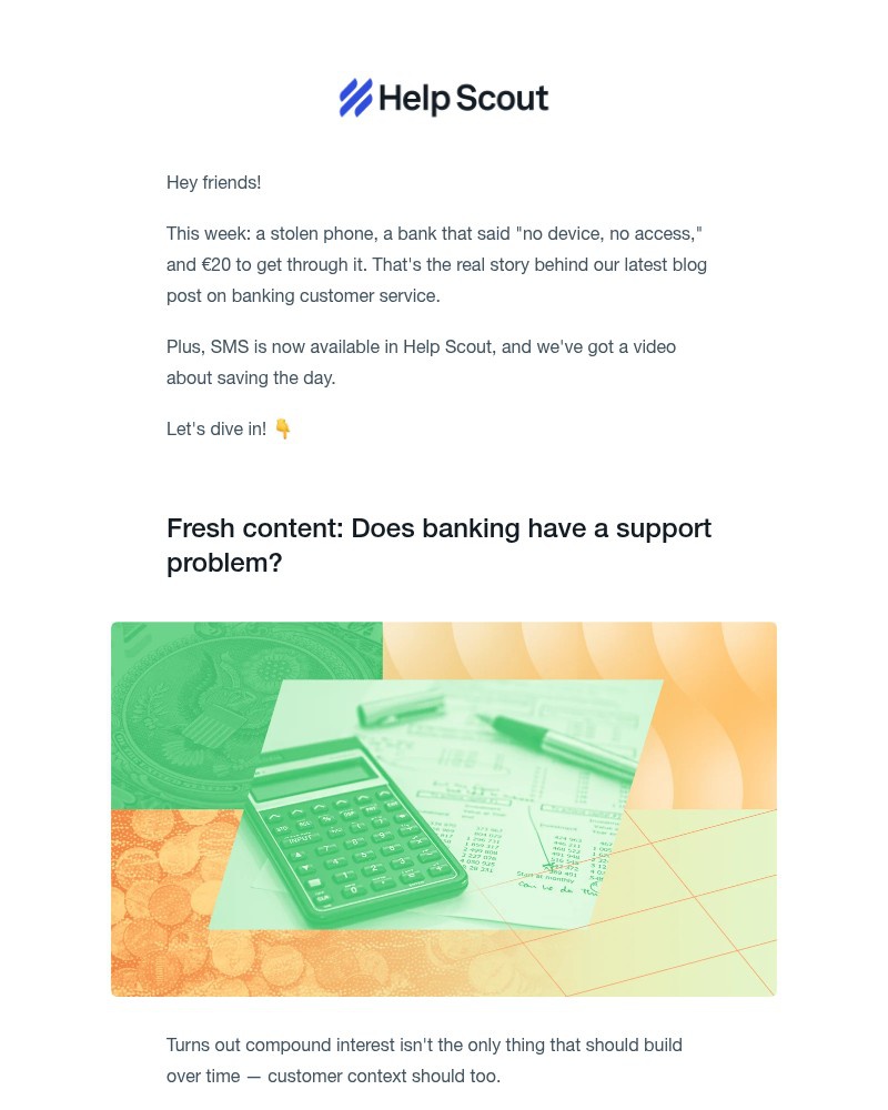 Screenshot of email sent to a Help Scout Trial user