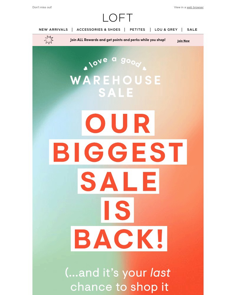 Screenshot of email with subject /media/emails/love-a-good-warehouse-sale-is-back-c5e0e5-cropped-41e7a7fb.jpg