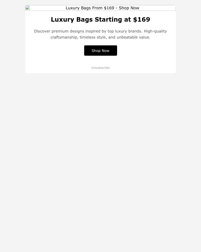 Screenshot of email sent to a Chubbies Newsletter subscriber