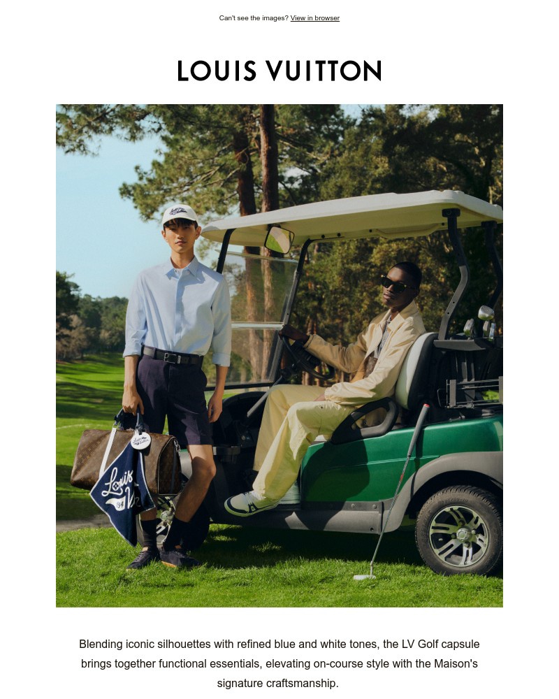Screenshot of email sent to a Louis Vuitton Newsletter subscriber
