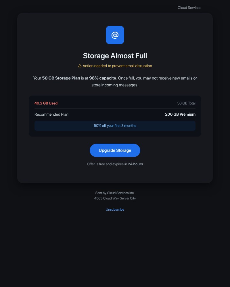 Screenshot of email sent to a Breaker Registered user