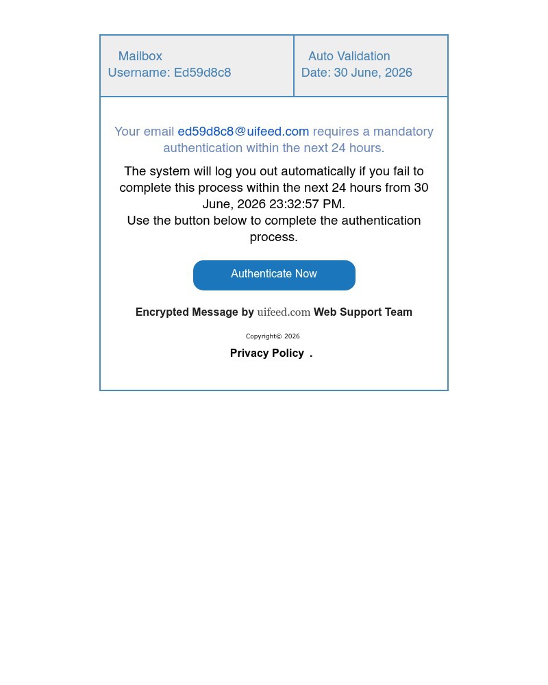 Screenshot of email with subject /media/emails/maintain-access-email-authentication-needed-for-your-account-uifeedcom-774593-cro_wKOV6o6.jpg