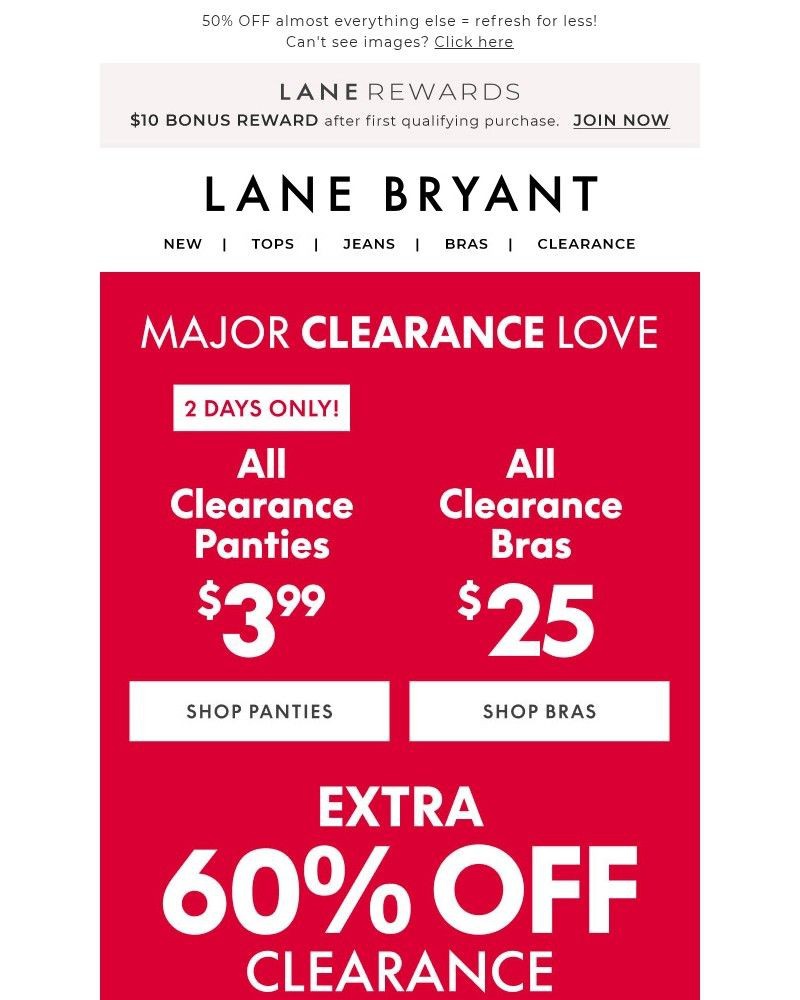 Screenshot of email with subject /media/emails/major-clearance-399-panties-1499-tops-045fa8-cropped-fe04e574.jpg