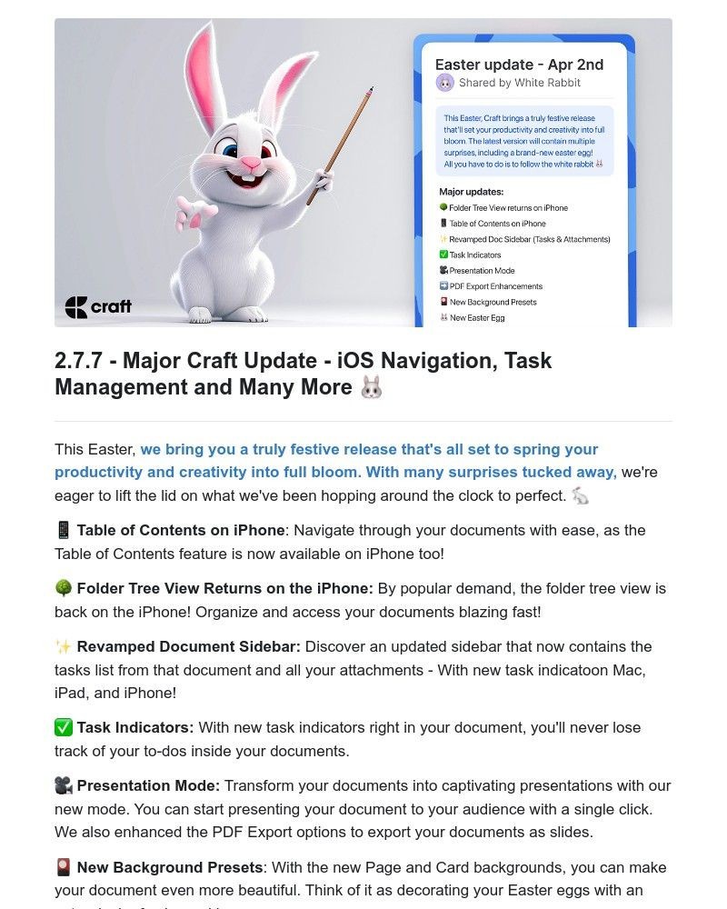 Screenshot of email with subject /media/emails/major-craft-update-ios-navigation-task-management-and-many-more-6dd9c6-cropped-a3b77755.jpg