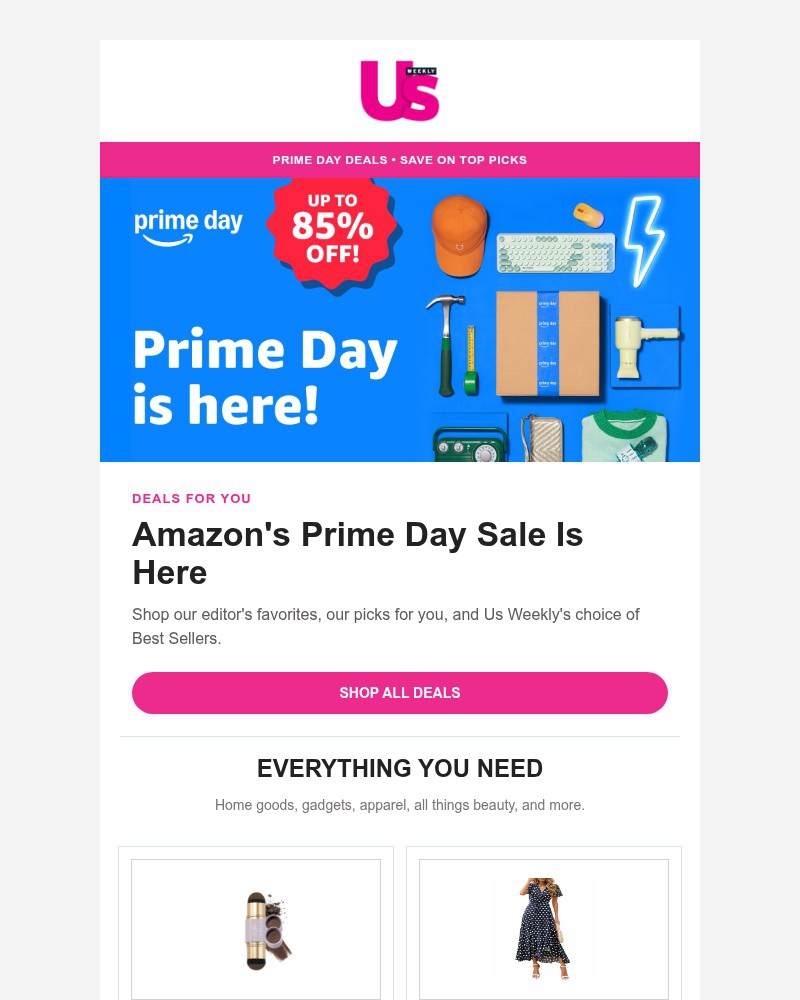 Screenshot of email sent to a Us Weekly Newsletter subscriber