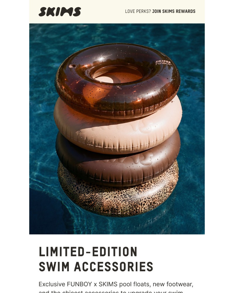 Screenshot of email sent to a Skims Newsletter subscriber