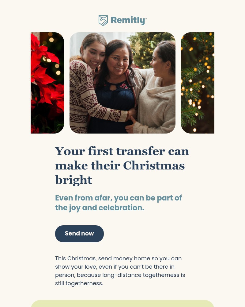 Screenshot of email sent to a Remitly Registered user