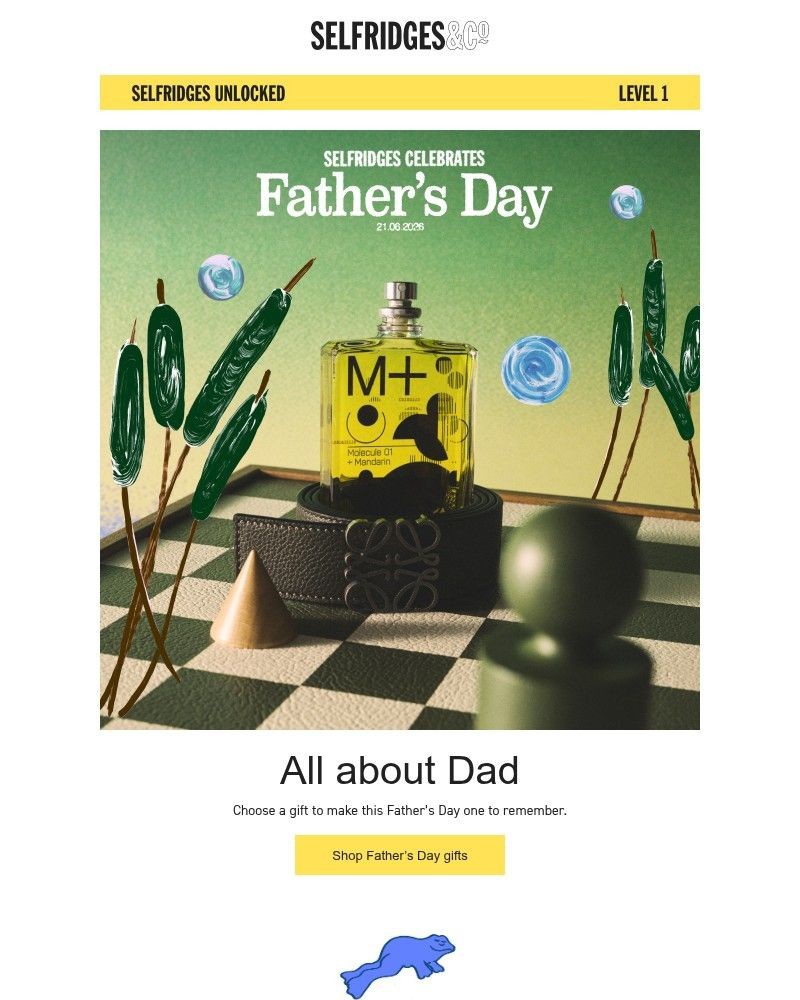Screenshot of email sent to a Selfridges Newsletter subscriber