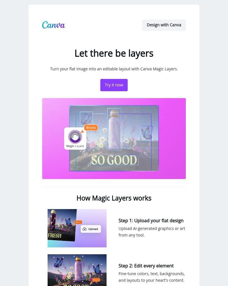 Screenshot of email sent to a Canva Customer