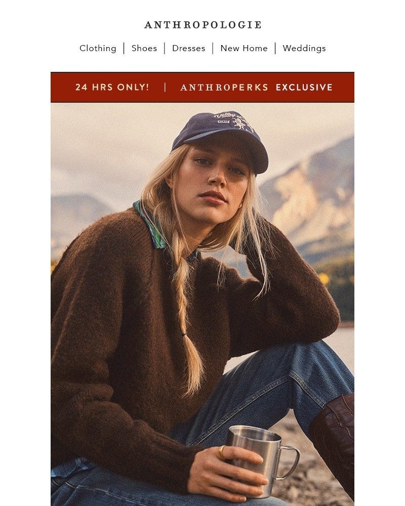 Screenshot of email sent to a Anthropologie Newsletter subscriber