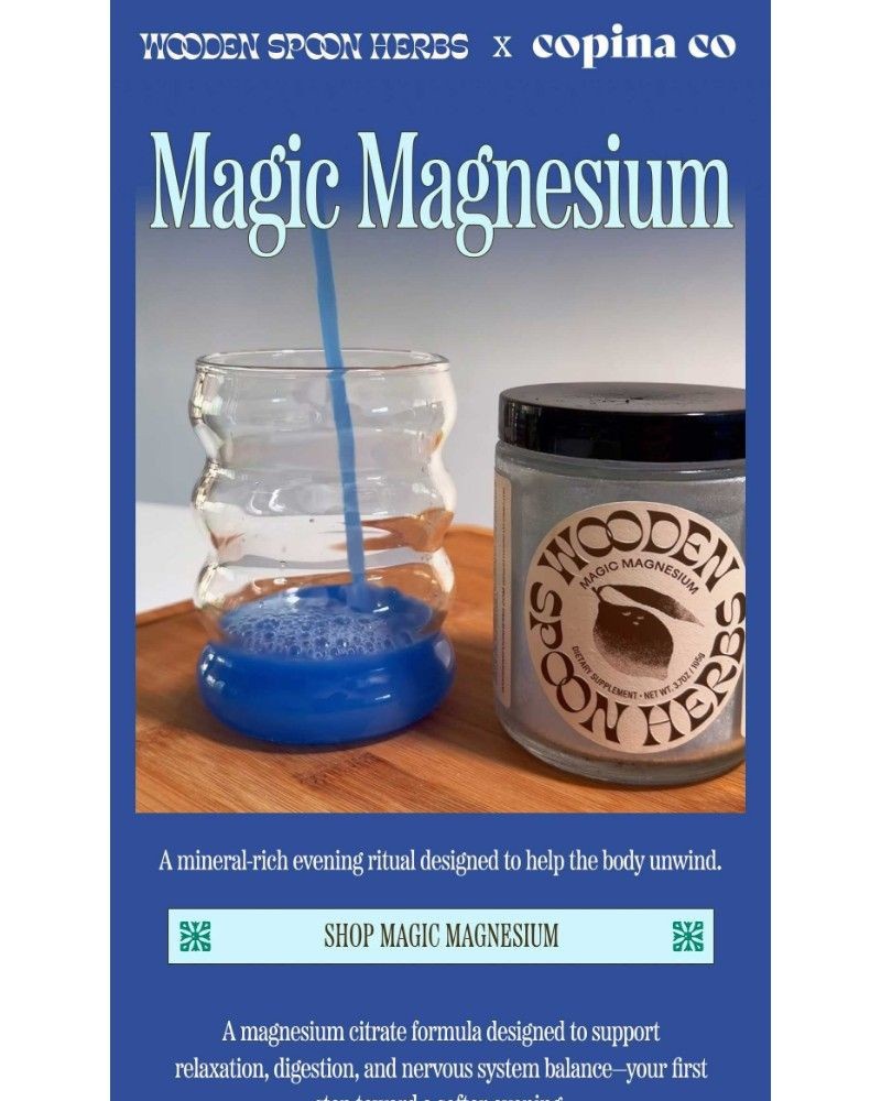 Screenshot of email sent to a Wooden Spoon Herbs Newsletter subscriber