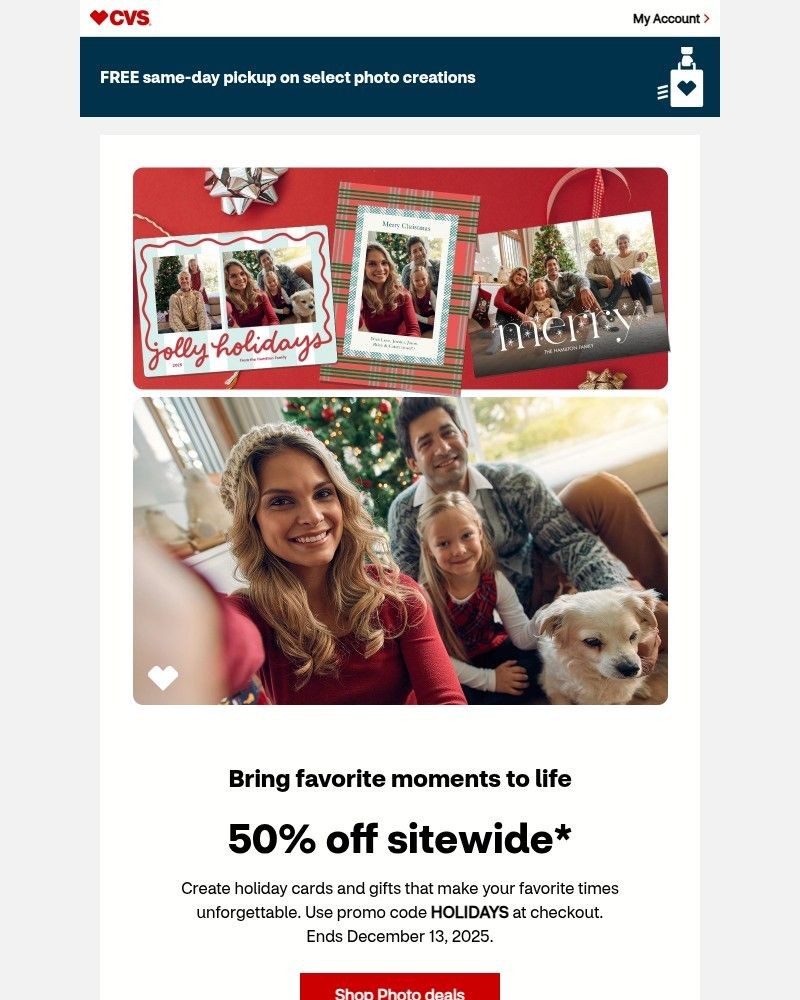 Screenshot of email sent to a CVS Newsletter subscriber