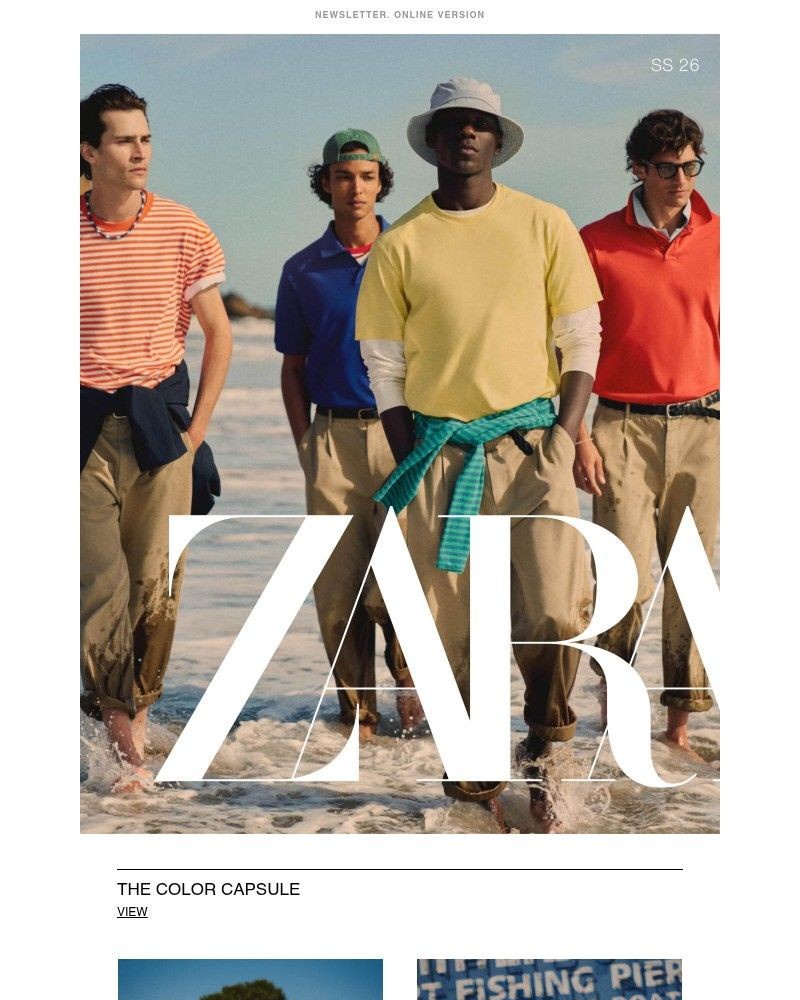 Screenshot of email sent to a Zara Newsletter subscriber
