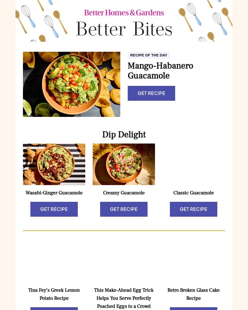 Screenshot of email sent to a Better Homes and Gardens Newsletter subscriber