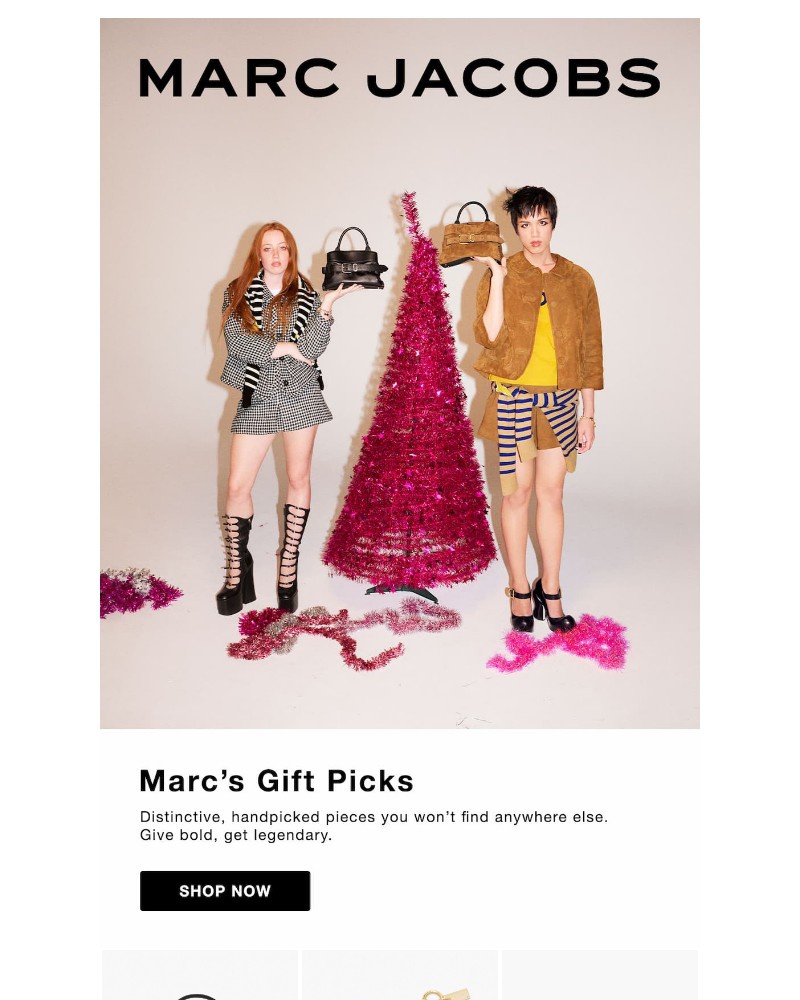 Screenshot of email sent to a Marc Jacobs Newsletter subscriber