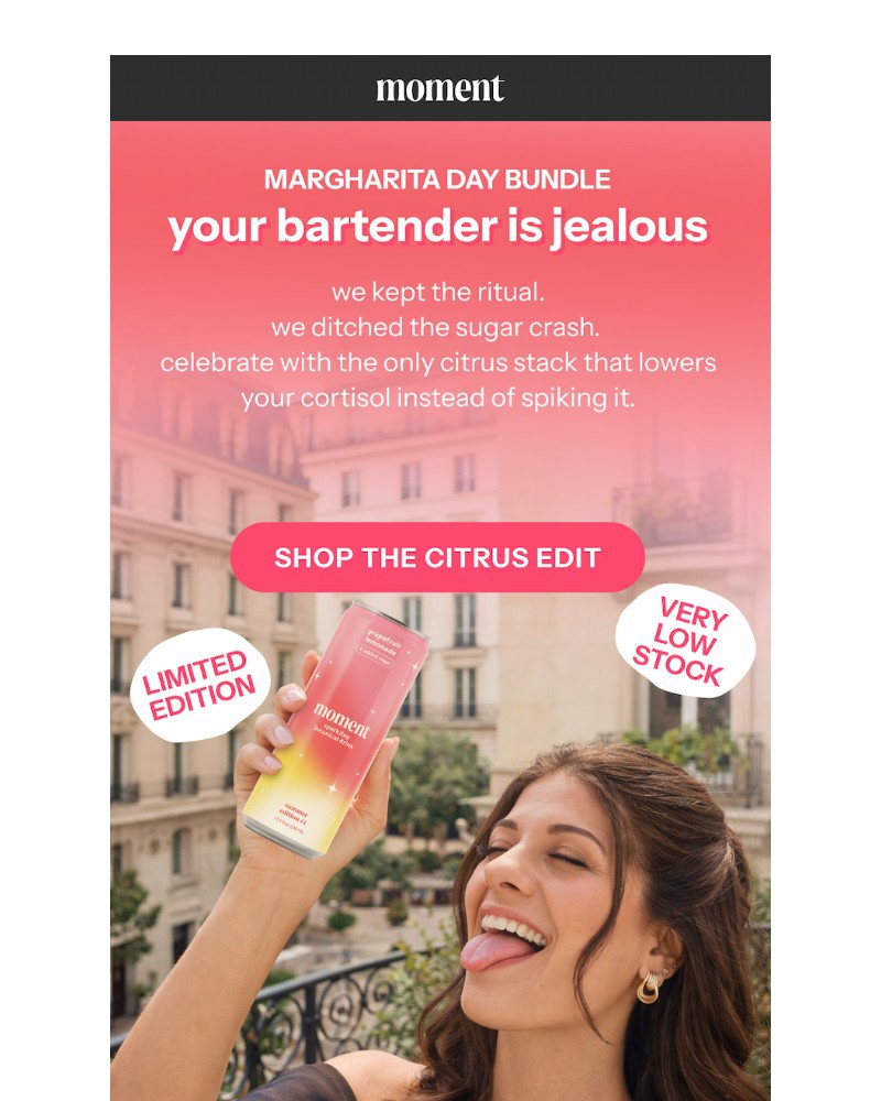 Screenshot of email sent to a Moment Newsletter subscriber