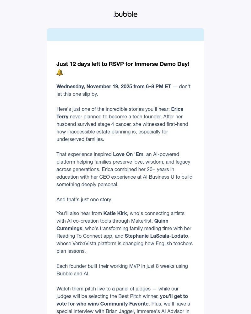 Screenshot of email with subject /media/emails/mark-your-calendar-rsvp-to-watch-ai-for-good-demo-day-on-nov-19-64a51c-cropped-936231dd.jpg