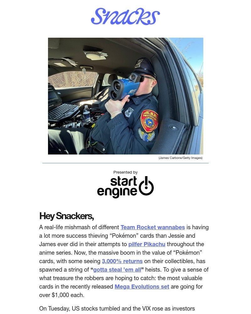 Screenshot of email sent to a Robinhood Registered user