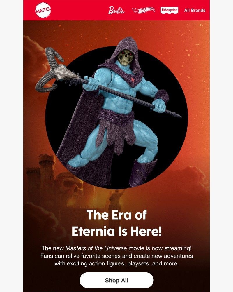 Screenshot of email sent to a Mattel Newsletter subscriber