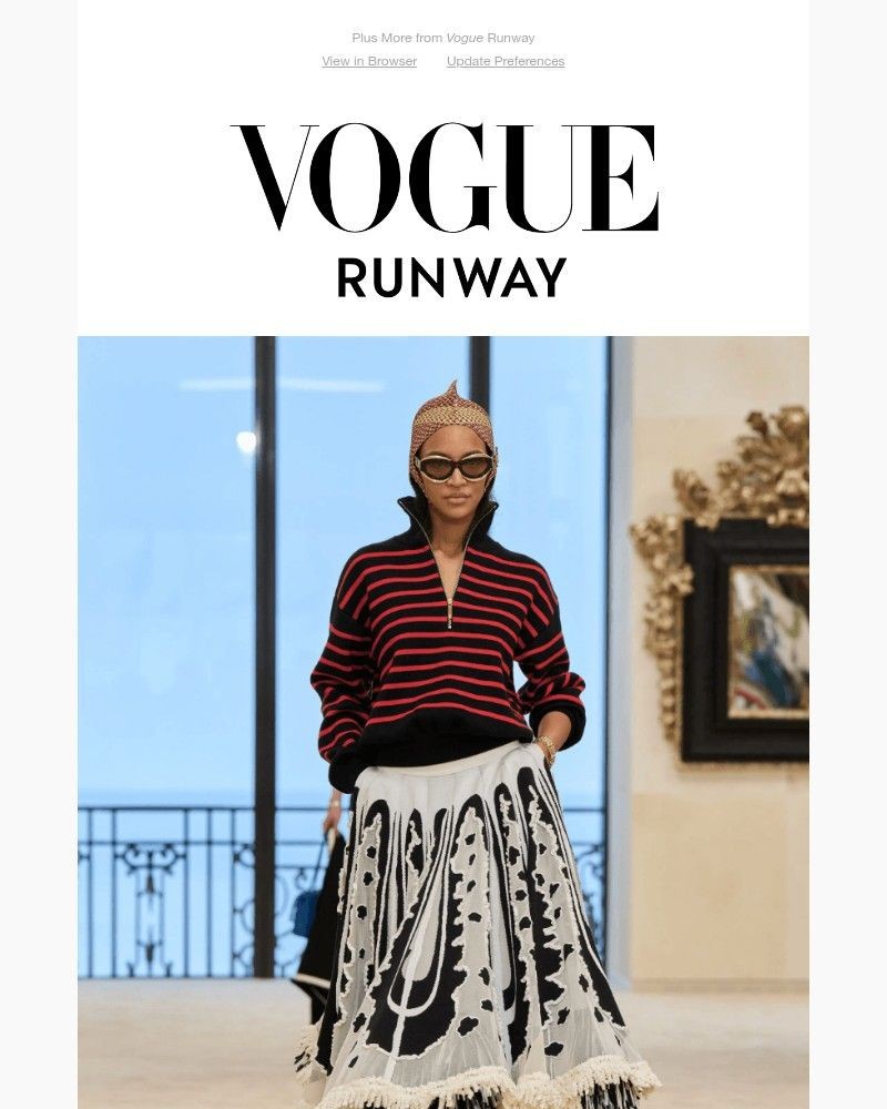 Screenshot of email sent to a Vogue Newsletter subscriber