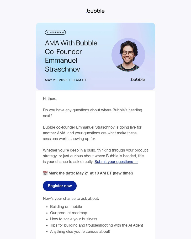 Screenshot of email with subject /media/emails/may-founder-ama-is-next-week-register-and-submit-your-questions-now-0907d8-croppe_Yi2j6EG.jpg