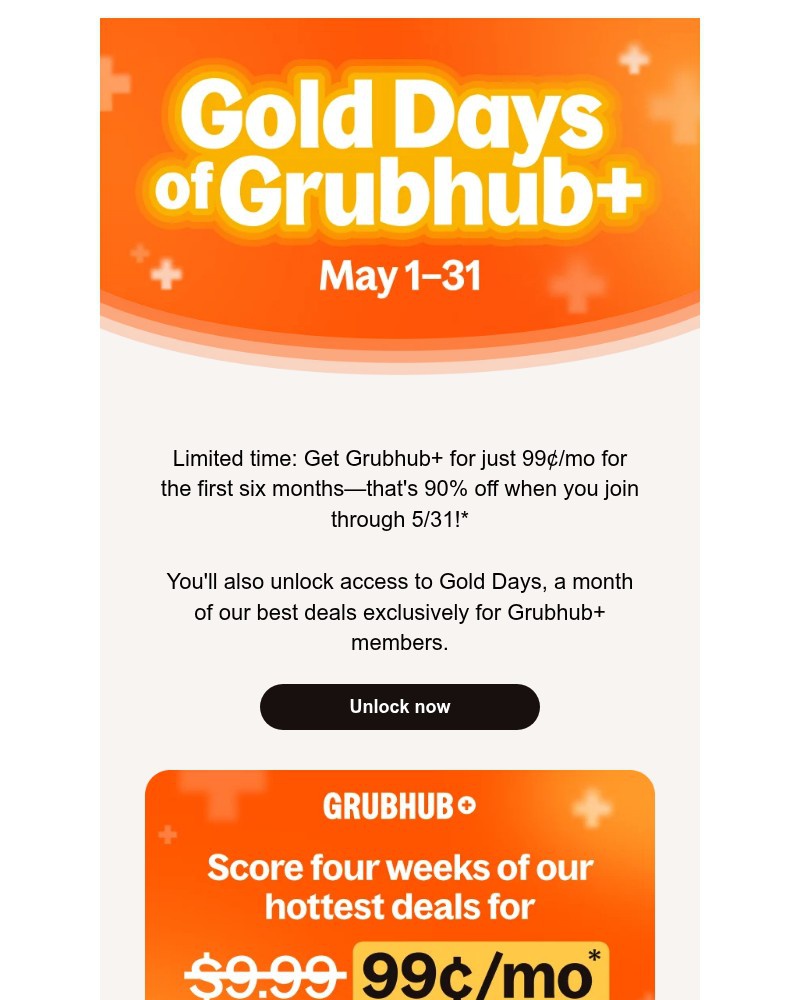 Screenshot of email sent to a Seamless Registered user