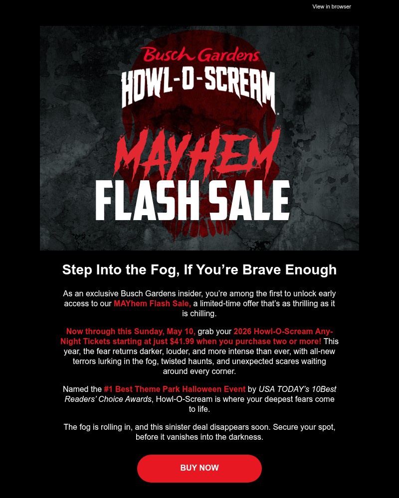 Screenshot of email with subject /media/emails/mayhem-flash-sale-howl-o-scream-tickets-only-4199-1f16ae-cropped-9f176e77.jpg