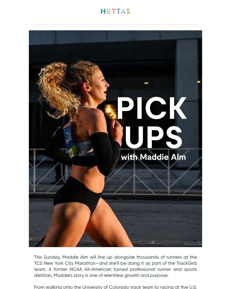 Screenshot of email sent to a Hettas Newsletter subscriber