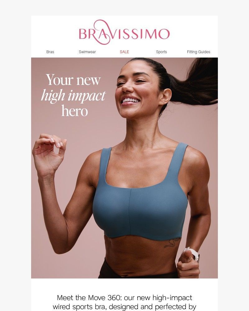 Screenshot of email sent to a Bravissimo Newsletter subscriber