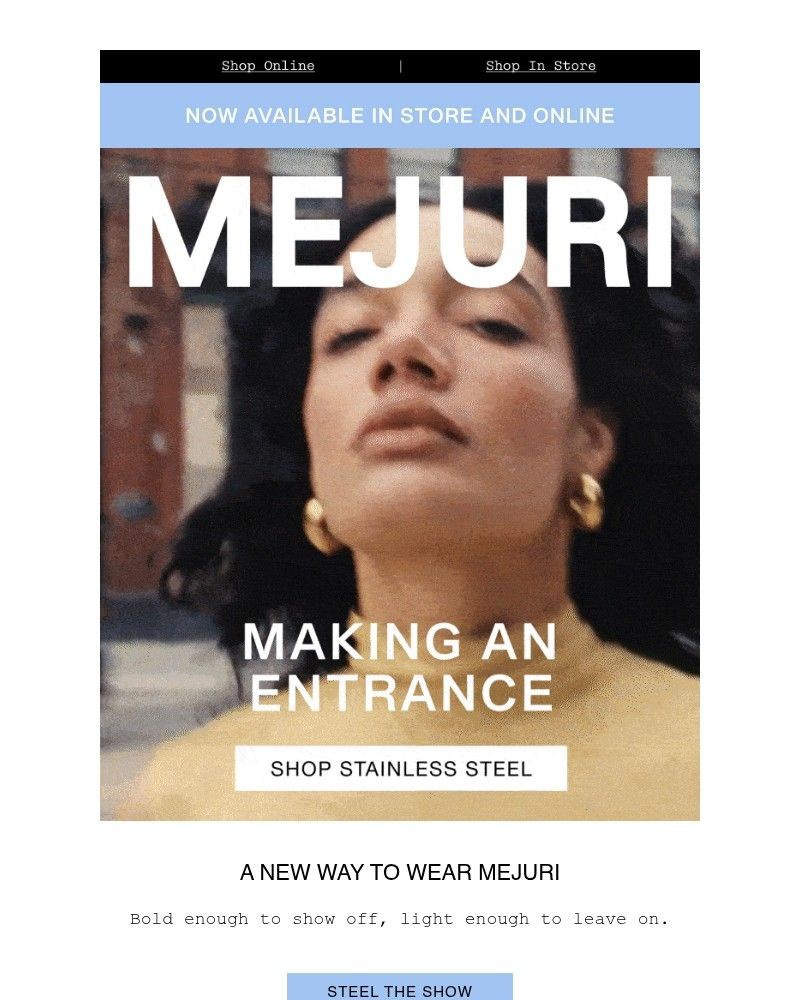 Screenshot of email sent to a Mejuri Registered user