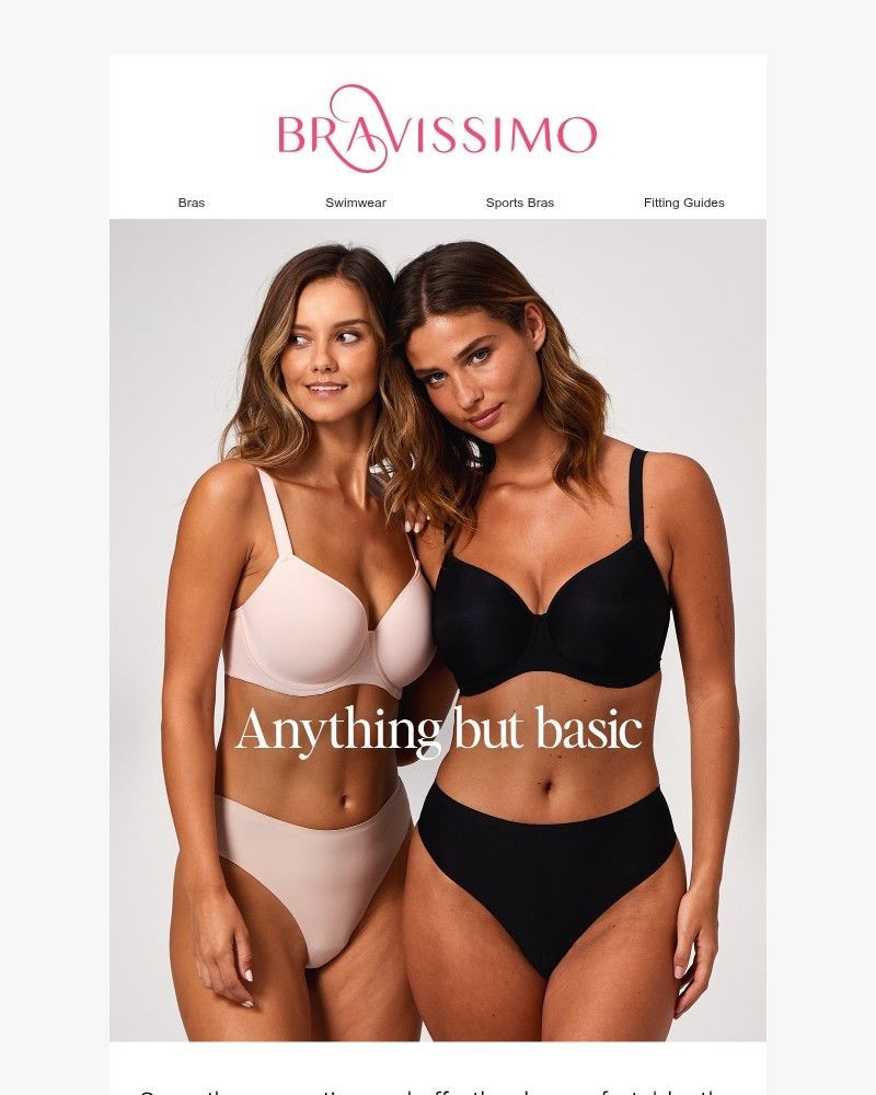 Screenshot of email sent to a Bravissimo Newsletter subscriber