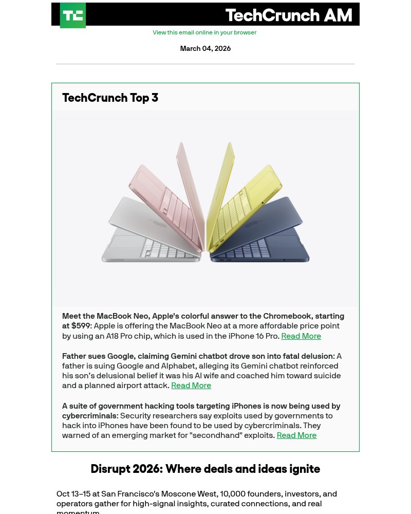 Screenshot of email with subject /media/emails/meet-the-macbook-neo-apples-colorful-answer-to-the-chromebook-starting-at-599-85b_mmQQWNR.jpg