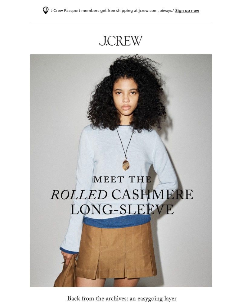 Screenshot of email sent to a J.Crew Newsletter subscriber