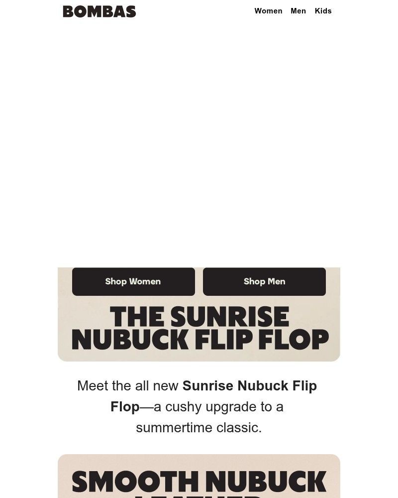 Screenshot of email sent to a Bombas Newsletter subscriber