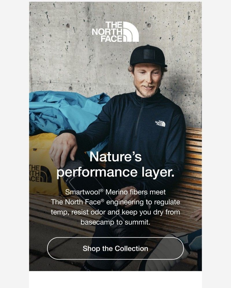 Screenshot of email sent to a The North Face Newsletter subscriber
